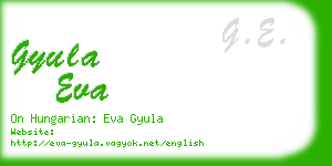 gyula eva business card